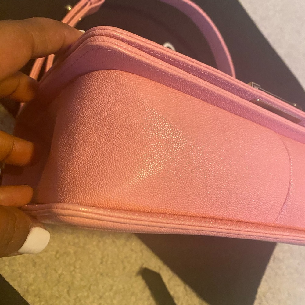 *SOLD* CHANEL Pink Caviar Boy Bag - Picture 13 of 16